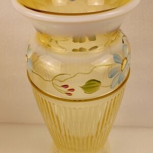 Fenton Yellow Glass Vase